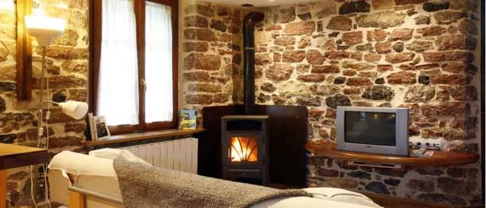 salon con chimenea