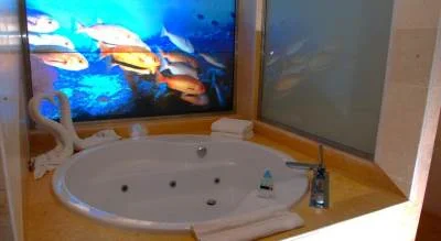 jacuzzi privado en la Suite de lujo solo para adultos del hotel