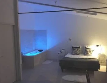 Foto de la bañera de hidromasaje en la Habitación Doble con bañera de hidromasaje.