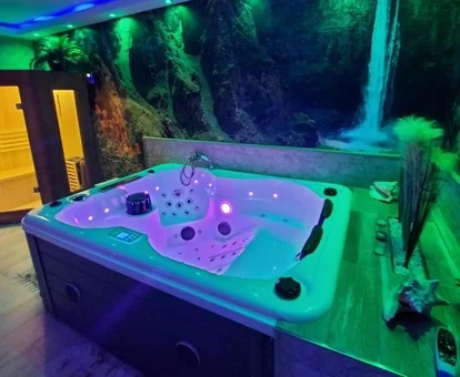 Bañera de hidromasaje del apartamento Estrella en Zaragoza Bañera de hidromasaje