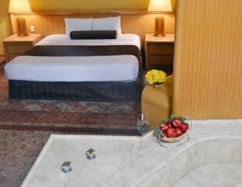 Disfruta de la Suite con cama extragrande y bañera de hidromasaje con tu pareja.