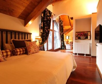 Una de las cómodas habitaciones de estilo tradicional de este hotel boutique.