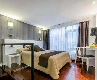 Amplia habitación doble de este hotel boutique.