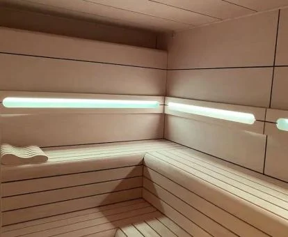 Sauna del centro de bienestar de este coqueto hotel.