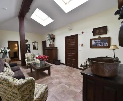 Uno de los espacios de uso compartido de este hotel rural.