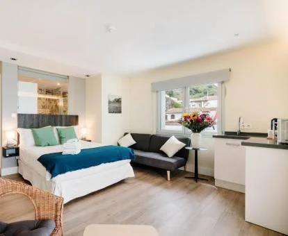 Una de las maravillosas habitaciones con cocina de este hotel.