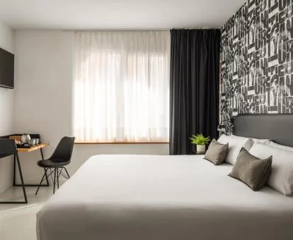 Una de las elegantes habitaciones dobles de este acogedor hotel boutique.