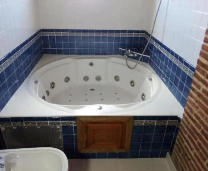 Amplio jacuzzi privado de uno de los apartamentos de planta baja del establecimiento. (3)