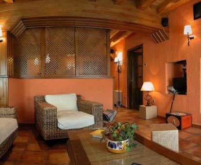 Una de las acogedoras zonas comunes de este hotel rural.