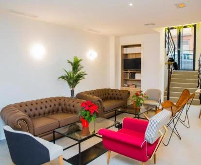 Una de las acogedoras zonas de bienestar de este hotel boutique moderno.