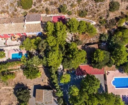 Vista aérea de este precioso complejo rural.