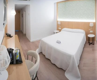 Una de las acogedoras habitaciones dobles del hotel.