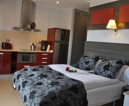 Interior de uno de los elegantes estudios de este hotel boutique.