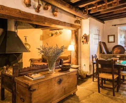 Uno de los acogedores rincones de este hermoso hotel boutique rural.