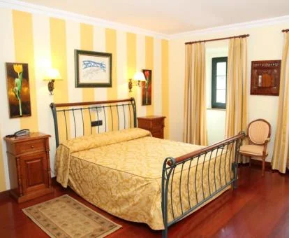 Una de las acogedoras habitaciones dobles de esta coqueta posada.