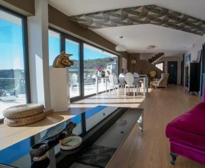 Zonas compartidas de este coqueto hotel con fabulosas vistas.