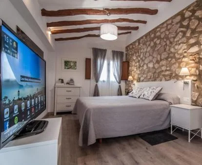 Una de las hermosas habitaciones dobles de este hotel boutique rural.