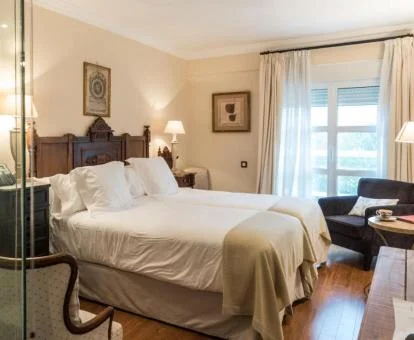 Una de las elegantes habitaciones de este hotel boutique.