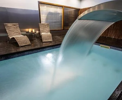 Zona de bienestar de este coqueto hotel rural.