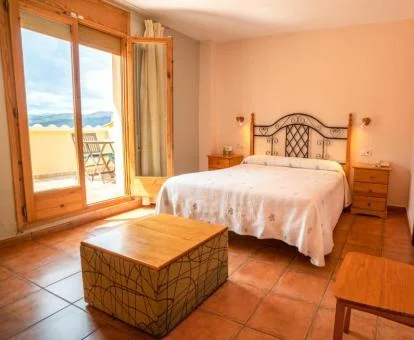 Una de las preciosas habitaciones de este hotel rural.