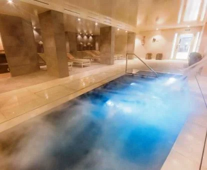 Zona de aguas del centro de bienestar de este coqueto hotel.