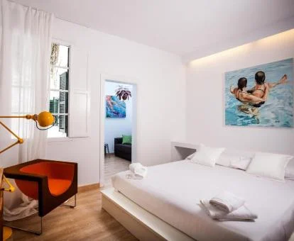 Una de las modernas habitaciones de este hotel boutique.