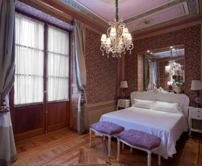 Una de las elegantes habitaciones del hotel.