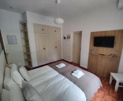 Una de las cómodas habitaciones de este tranquilo hotel.