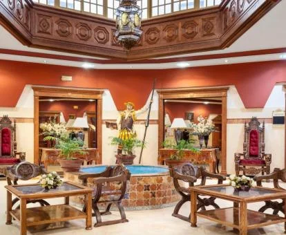 Coqueto patio interior de este hotel romántico.