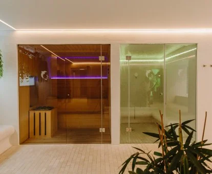 Acogedor centro de bienestar de este hotel ideal para parejas.