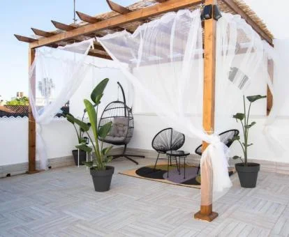 Agradable terraza amueblada de este establecimiento.