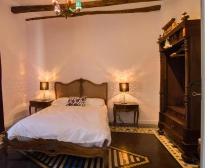 Una de las coquetas habitaciones dobles de este establecimiento rural.