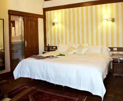 Una de las hermosas habitaciones de estilo tradicional de este hotel boutique.