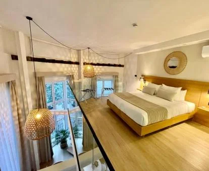 Una de las amplias habitaciones de este maravilloso hotel boutique.