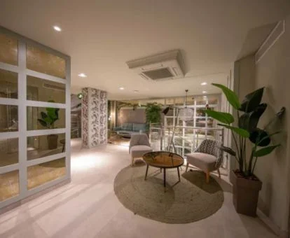 Una de las zonas comunes de este coqueto hotel.