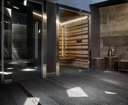 Acogedor centro de bienestar de este hotel ideal para parejas.