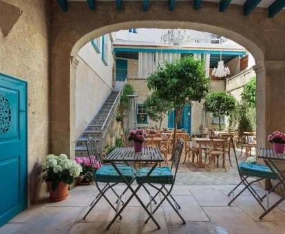 Una de las acogedoras zonas de uso compartido de este coqueto hotel boutique.