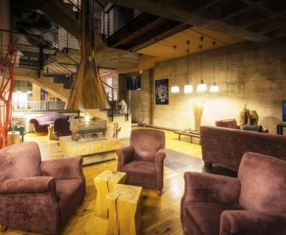 Salón acogedor de este precioso loft de tres plantas.