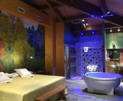 Una de las coquetas habitaciones de este acogedor hotel spa.