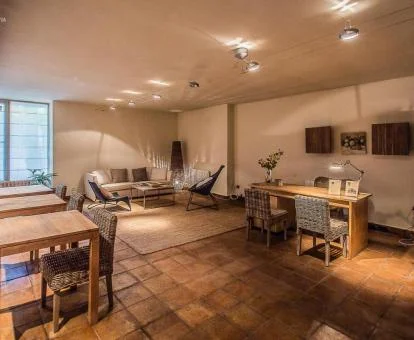 Una de las coquetas zonas comunes de esta preciosa posada.