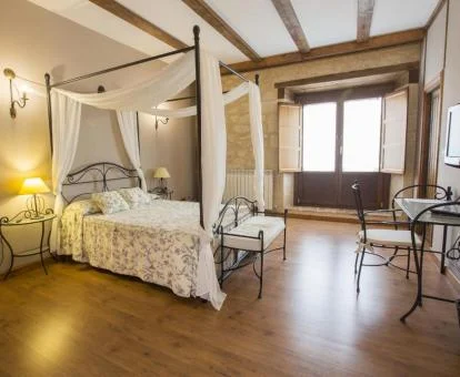 Una de las acogedoras habitaciones de este precioso hotel rural.