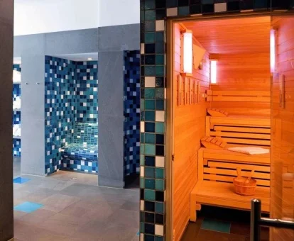 Acogedor centro de bienestar de este hotel ideal para parejas.