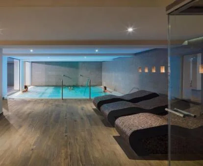 Zona de bienestar del spa de este hotel con encanto.