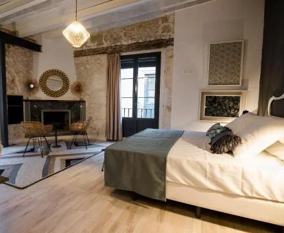 Una de las amplias y elegantes habitaciones de este fabuloso hotel boutique.