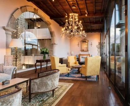 Uno de los preciosos espacios de uso compartido de este hermoso hotel boutique.