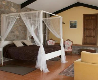 Una de las preciosas habitaciones de este romántico hotel.