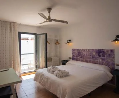 Una de las acogedoras habitaciones de este coqueto hotel.