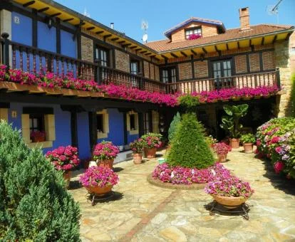 Precioso patio interior de este hotel romántico.