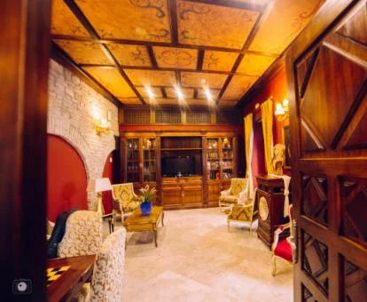 Uno de los elegantes espacios de estilo tradicional de este hotel boutique.