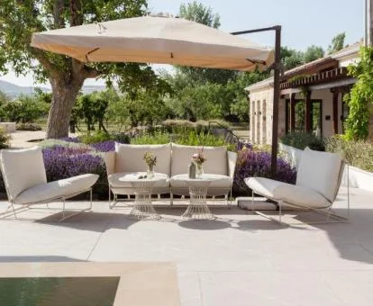 Maravillosa zona exterior de este hotel boutique rural.